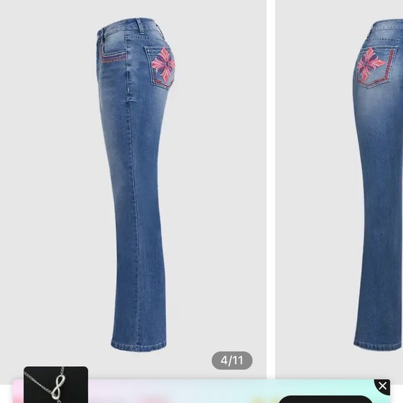 Flamingo jeans Cross embroidered - Picture 6 of 9